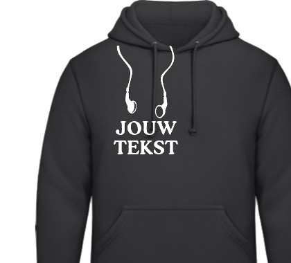 Jouw Tekst; Men/Unisex Hooded-Sweatshirt - Black,80% combed katoen - 20% polyester Weight: 280 g/m2.