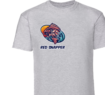 Fishing red snapper; Men/Unisex T-Shirt Heather Grey,100% katoen.