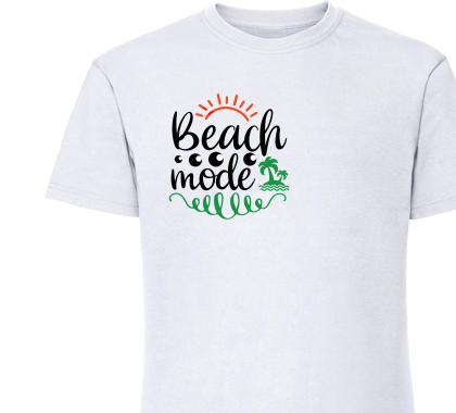 beach mode; Men/Unisex T-Shirt Wit,100% katoen.