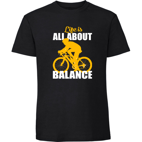 Balans in het Leven Fiets T-Shirt-Heren T-shirt
