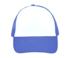 Pet. 100% polyester, 160 g/m. Wit/Royal Blue