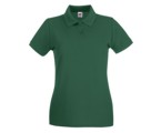 Lady Poloshirt-Bottle Green,100% katoen, Gewicht:180 g/m².