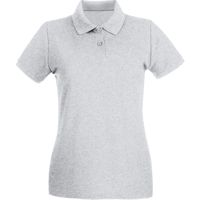 Lady Poloshirt-Heather Grey,97% cotton, 3% polyester, Gewicht:180 g/m².