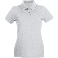 Lady Poloshirt-Heather Grey,97% cotton, 3% polyester, Gewicht:180 g/m.