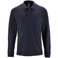 Men/Unisex  Polo Shirt Longsleeve ,100% katoen, Gewicht 180 g/m². Navy 