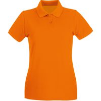Lady Poloshirt-Orange,100% katoen, Gewicht:180 g/m².
