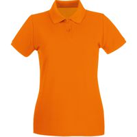 Lady Poloshirt-Oranje,100% katoen, Gewicht:180 g/m.