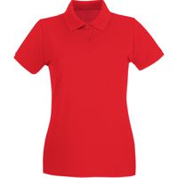 Lady Poloshirt-Red,100% katoen, Gewicht:180 g/m².