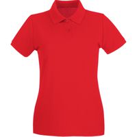 Lady Poloshirt-Rood,100% katoen, Gewicht:180 g/m.