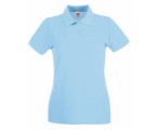 Lady Poloshirt-Sky Blue,100% katoen, Gewicht:180 g/m.