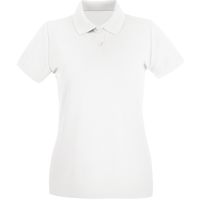 Lady Poloshirt-White,100% katoen, Gewicht:170 g/m². 