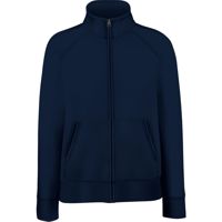 Lady-Fit Sweat Jacket (met ritssluiting) - 70% katoen , 30% polyester, Weight: 260 g/m2,Navy.