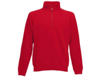 Men / Unisex  Zip Neck Sweat Red, 70% katoen, 30% polyester, Weight: 280 g/m2.