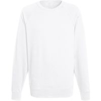 Men/Unisex Sweatshirt - Wit ,80% combed katoen - 20% polyester, Weight: 280 g/m2, Crew neck sweatshirt .