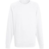 Men/Unisex Sweatshirt - Wit ,80% combed katoen - 20% polyester, Weight: 280 g/m2, Crew neck sweatshirt .
