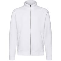 Men / Unisex  full zip Sweatshirt , White, katoen/polyester, Weight: 260 g/m2.