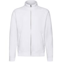 Men / Unisex  full zip Sweatshirt , Wit, katoen/polyester, Weight: 260 g/m2.