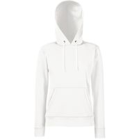 Hooded Sweat Women - 80% katoen , 20% polyester, Weight: 280 g/m2,Wit.