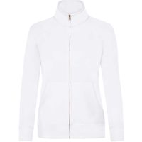 Lady-Fit Sweat Jacket (met ritssluiting) - 70% katoen , 30% polyester, Weight: 260 g/m2,White.