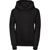 Kids Hooded-Sweatshirt - Zwart,80% combed katoen - 20% polyester Weight: 280 g/m2.