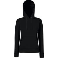Hooded Sweat Women- 80% katoen , 20% polyester, Weight: 280 g/m2,Zwart.