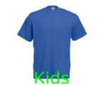 Kids T-Shirt Royal Blue,100% katoen.