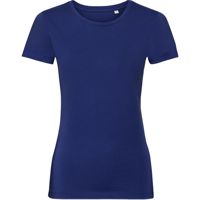Lady basic T-Shirt Royal Blue,100% katoen .