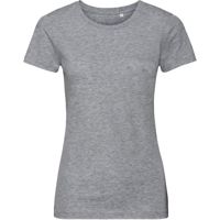 Lady basic T-Shirt Heather Grey,100% katoen .