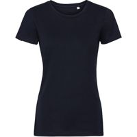 Lady basic T-Shirt Navy,100% katoen .