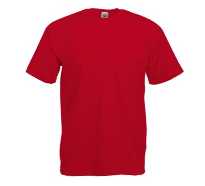 Men/Unisex T-Shirt Red,100% katoen.