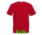 Kids T-Shirt Rood,100% katoen.