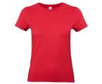 Lady basic T-Shirt Red,100% katoen .