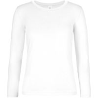 Lady T-Shirt long sleeves White,100% katoen.