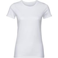 Lady basic T-Shirt Wit,100% katoen .