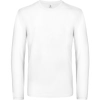 Men/Unisex T-Shirt long sleeves Wit,100% katoen,Gewicht:155 g/m².