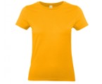 Lady basic T-Shirt Apricot,100% katoen .