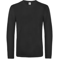 Men/Unisex T-Shirt long sleeves Zwart,100% katoen,Gewicht:155 g/m.