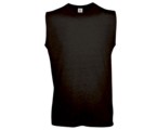 Exact Move - Men Mouwloos T-shirt,100%  katoen,145g/m²,Zwart.