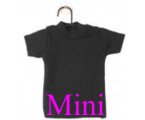 Mini T-shirt promo 12x18cm Zwart.